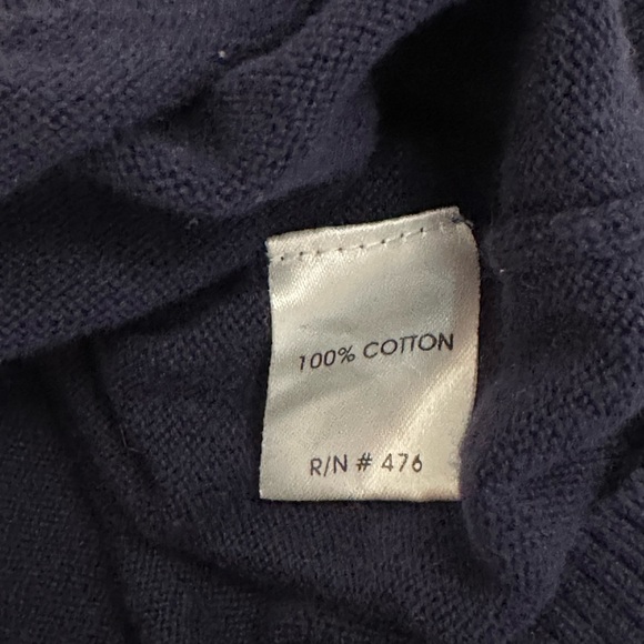 Michigan University Medium V-Neck Sweater Argyle Diamond Navy Blue Maze Gray - Picture 7 of 7